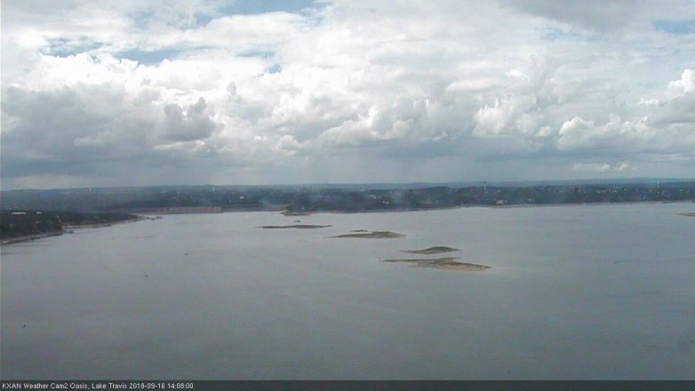 Lake Travis webcam, September 16, 2018 1:10 PM CT