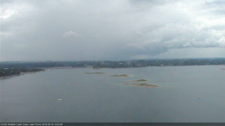 Lake Travis webcam, September 16, 2018 1:45 PM CT