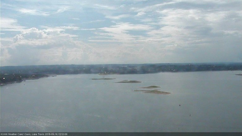 Lake Travis webcam, September 16, 2018 2:55 PM CT