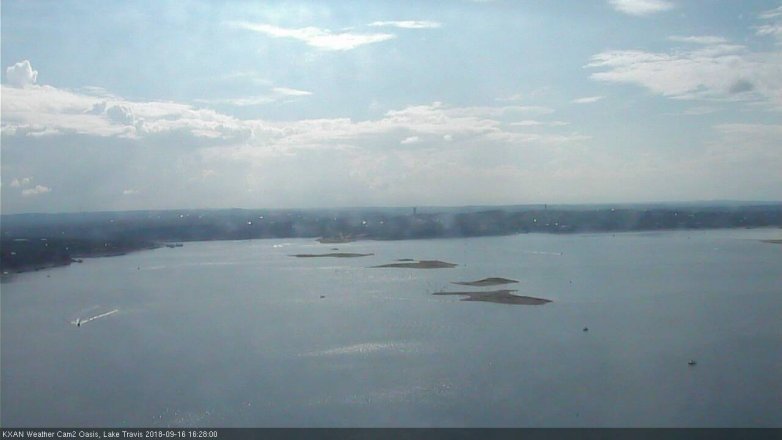 Lake Travis webcam, September 16, 2018 3:30 PM CT
