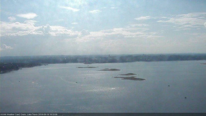 Lake Travis webcam, September 16, 2018 3:35 PM CT