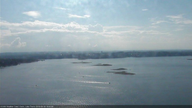Lake Travis webcam, September 16, 2018 3:45 PM CT