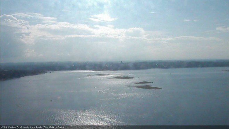 Lake Travis webcam, September 16, 2018 3:55 PM CT