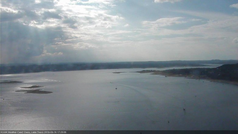 Lake Travis webcam, September 16, 2018 4:30 PM CT