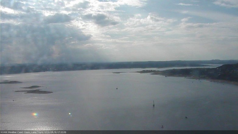 Lake Travis webcam, September 16, 2018 4:35 PM CT