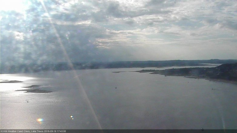 Lake Travis webcam, September 16, 2018 4:45 PM CT