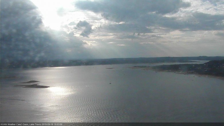 Lake Travis webcam, September 16, 2018 5:05 PM CT