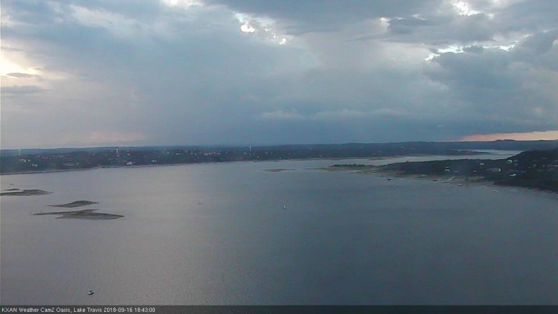 Lake Travis webcam, September 16, 2018 5:45 PM CT