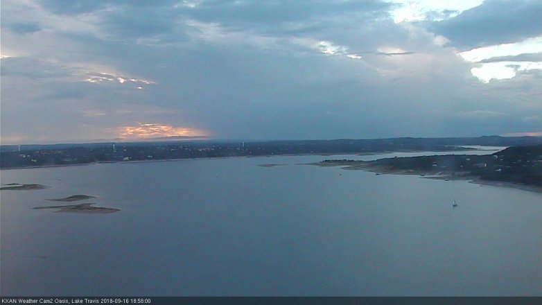 Lake Travis webcam, September 16, 2018 6:00 PM CT