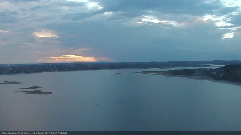 Lake Travis webcam, September 16, 2018 6:10 PM CT