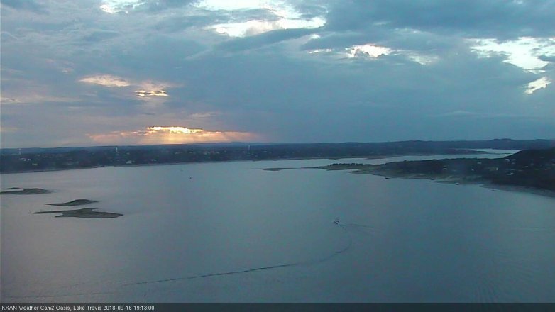 Lake Travis webcam, September 16, 2018 6:15 PM CT