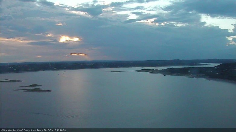 Lake Travis webcam, September 16, 2018 6:20 PM CT