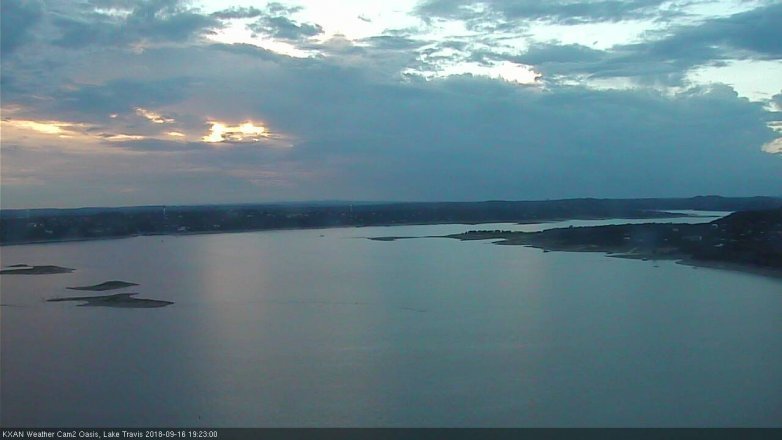 Lake Travis webcam, September 16, 2018 6:25 PM CT
