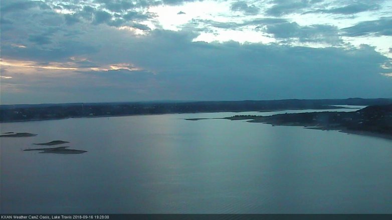 Lake Travis webcam, September 16, 2018 6:30 PM CT