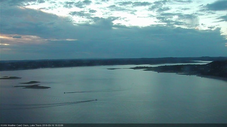 Lake Travis webcam, September 16, 2018 6:35 PM CT