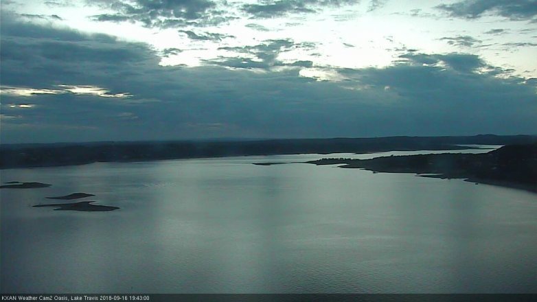 Lake Travis webcam, September 16, 2018 6:45 PM CT