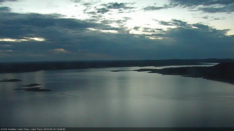 Lake Travis webcam, September 16, 2018 6:50 PM CT