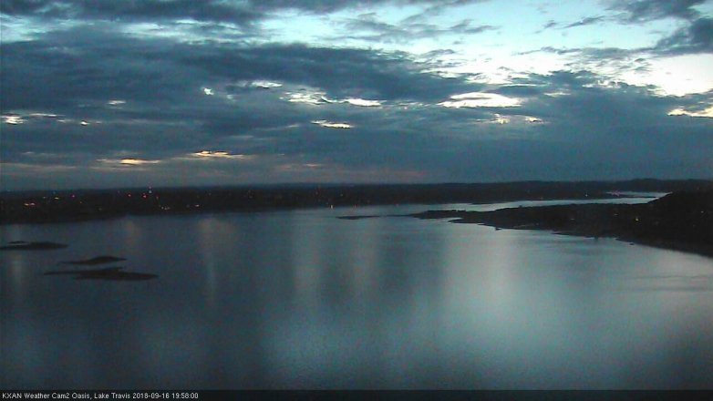 Lake Travis webcam, September 16, 2018 7:00 PM CT