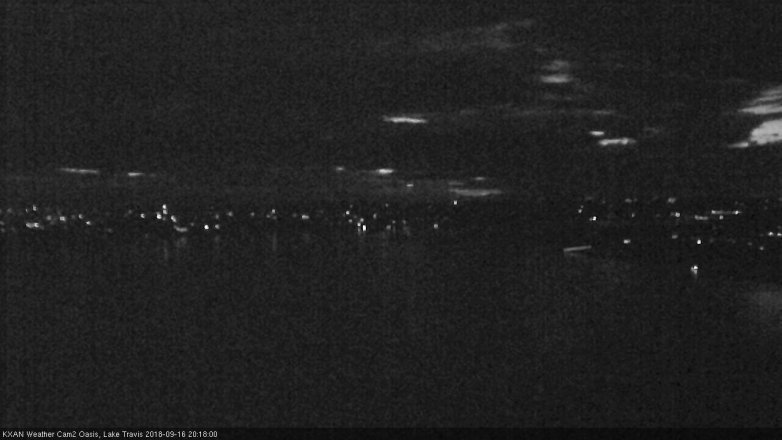 Lake Travis webcam, September 16, 2018 7:20 PM CT