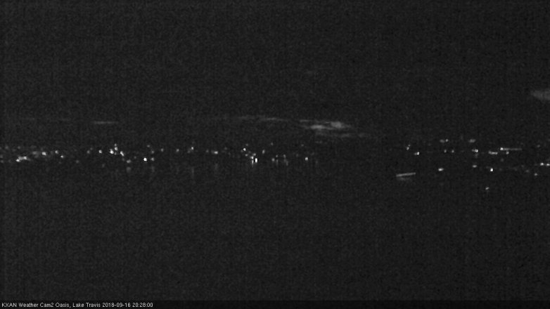 Lake Travis webcam, September 16, 2018 7:30 PM CT