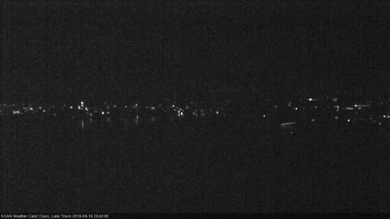Lake Travis webcam, September 16, 2018 7:45 PM CT