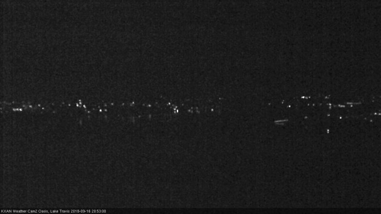 Lake Travis webcam, September 16, 2018 7:55 PM CT