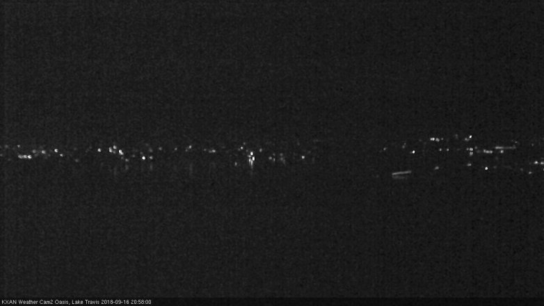 Lake Travis webcam, September 16, 2018 8:00 PM CT