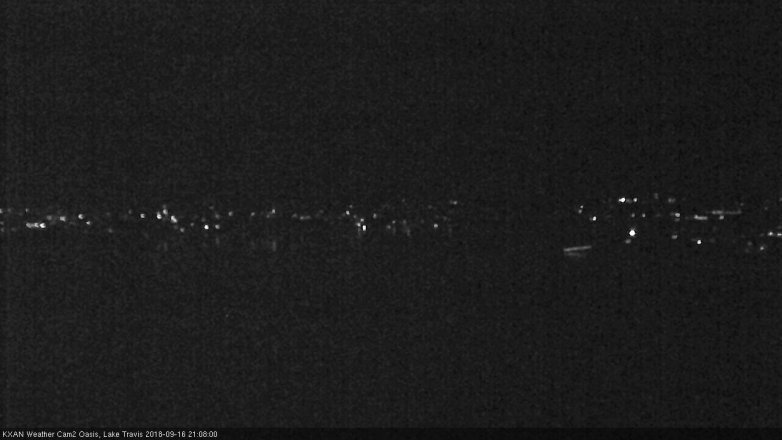 Lake Travis webcam, September 16, 2018 8:10 PM CT