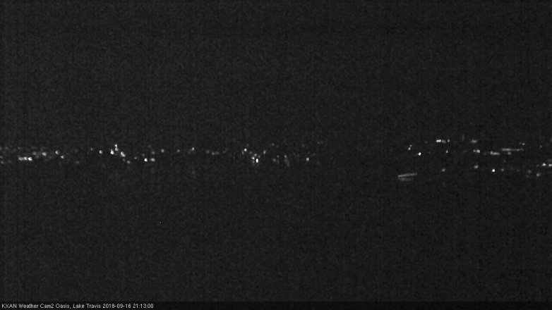 Lake Travis webcam, September 16, 2018 8:15 PM CT