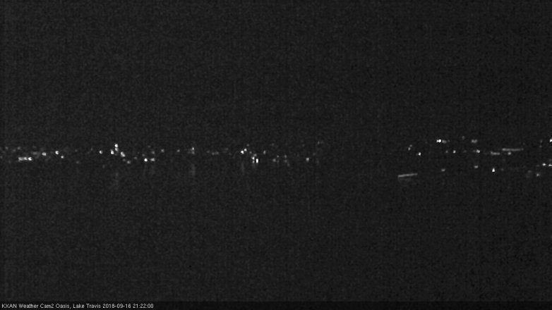 Lake Travis webcam, September 16, 2018 8:25 PM CT