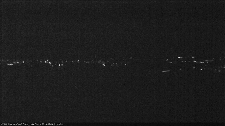 Lake Travis webcam, September 16, 2018 8:45 PM CT