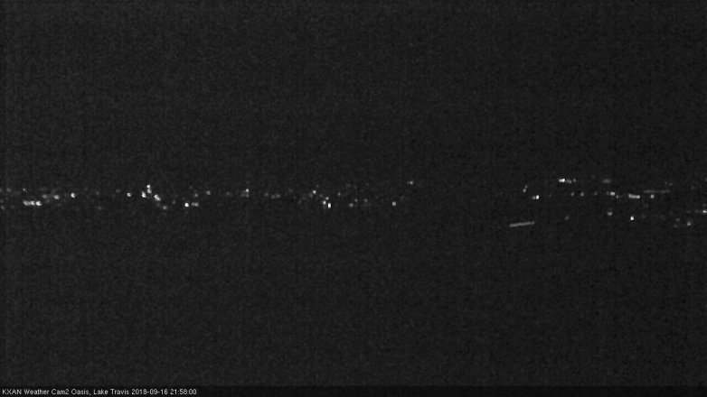 Lake Travis webcam, September 16, 2018 9:00 PM CT
