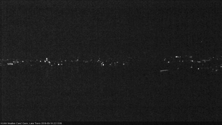 Lake Travis webcam, September 16, 2018 9:15 PM CT