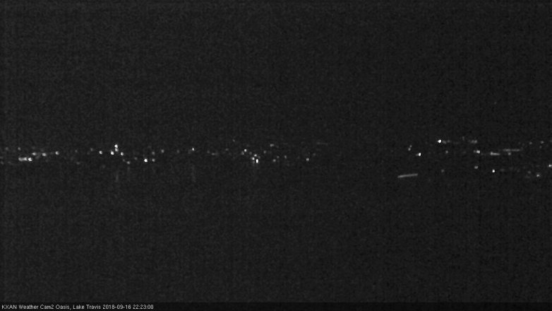 Lake Travis webcam, September 16, 2018 9:25 PM CT