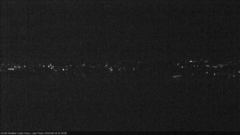 Lake Travis webcam, September 16, 2018 9:30 PM CT