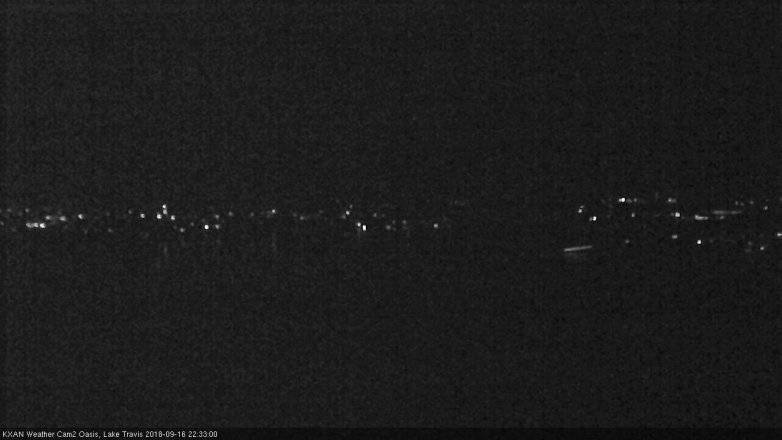 Lake Travis webcam, September 16, 2018 9:35 PM CT