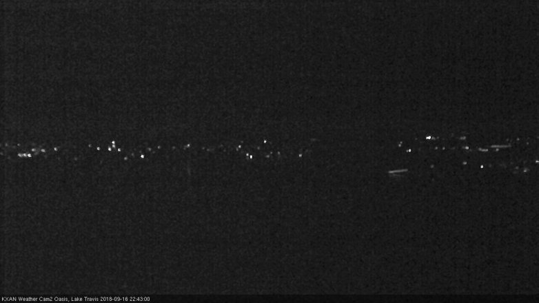 Lake Travis webcam, September 16, 2018 9:45 PM CT