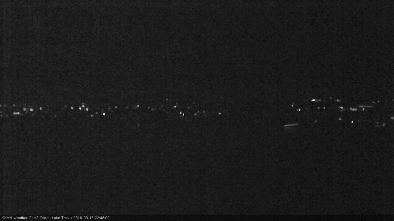 Lake Travis webcam, September 16, 2018 9:50 PM CT