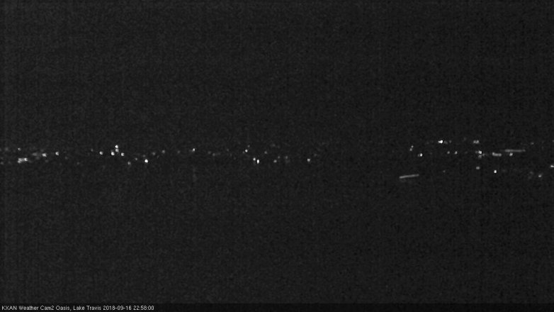 Lake Travis webcam, September 16, 2018 10:00 PM CT