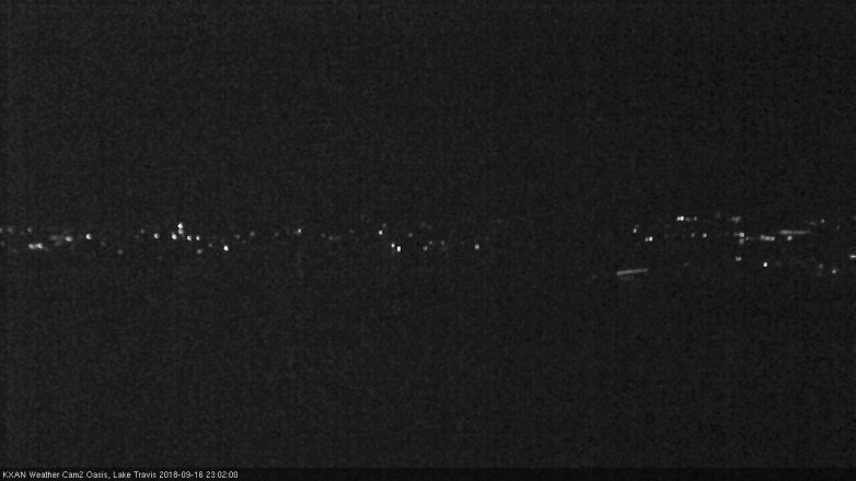 Lake Travis webcam, September 16, 2018 10:05 PM CT