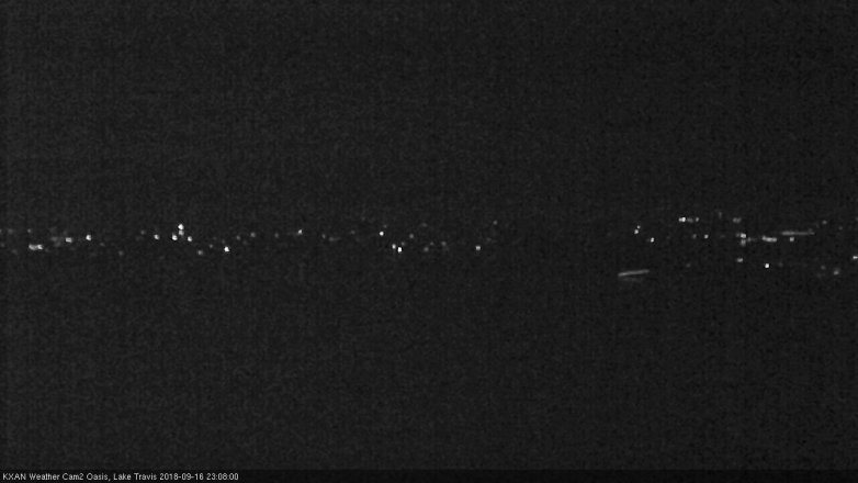 Lake Travis webcam, September 16, 2018 10:10 PM CT