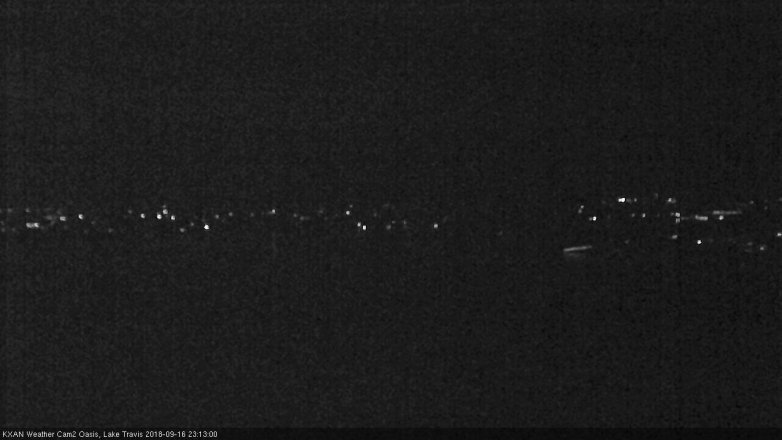 Lake Travis webcam, September 16, 2018 10:15 PM CT