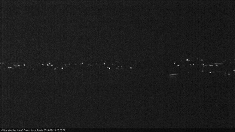 Lake Travis webcam, September 16, 2018 10:25 PM CT