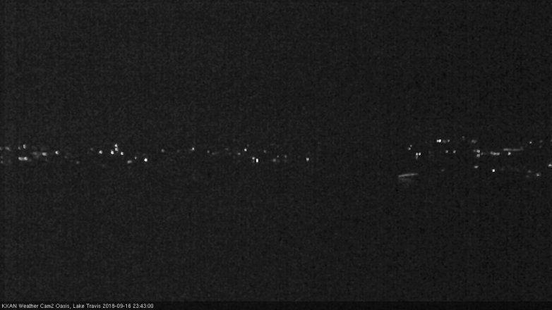 Lake Travis webcam, September 16, 2018 10:45 PM CT