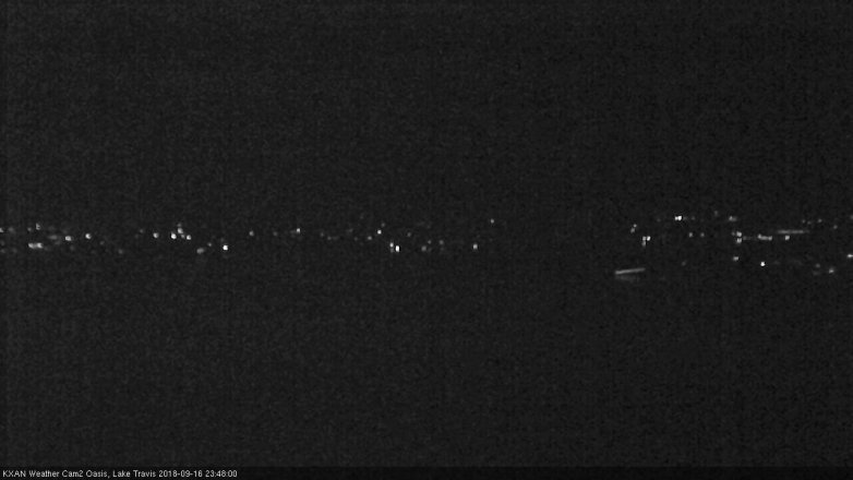 Lake Travis webcam, September 16, 2018 10:50 PM CT