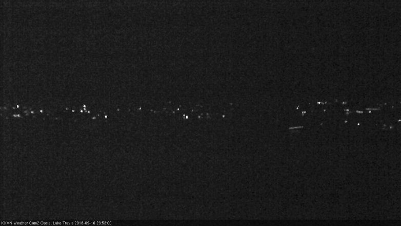 Lake Travis webcam, September 16, 2018 10:55 PM CT