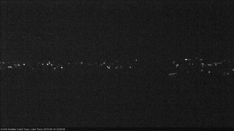 Lake Travis webcam, September 16, 2018 11:00 PM CT