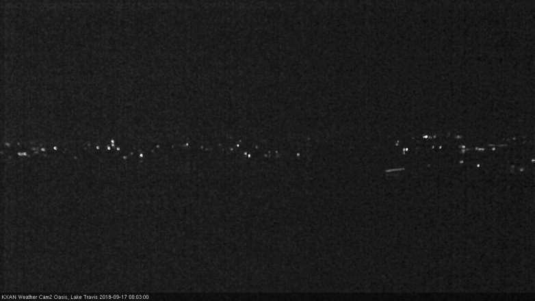 Lake Travis webcam, September 16, 2018 11:05 PM CT