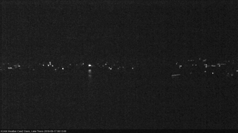 Lake Travis webcam, September 16, 2018 11:15 PM CT