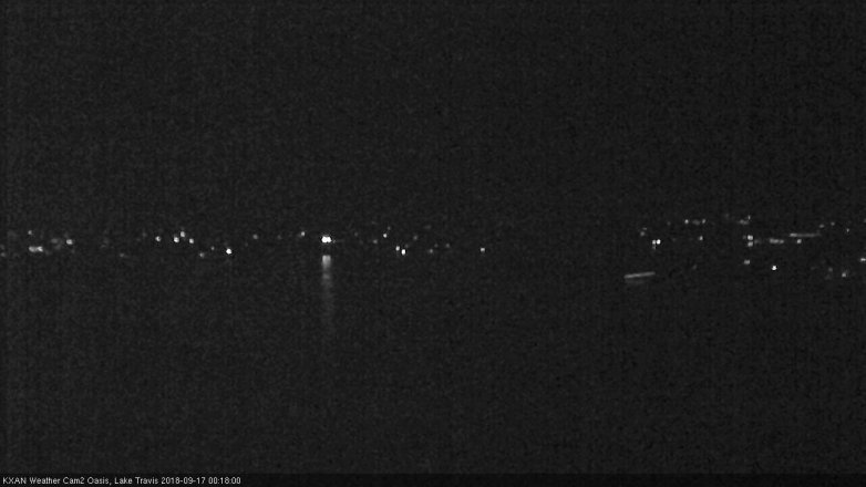 Lake Travis webcam, September 16, 2018 11:20 PM CT